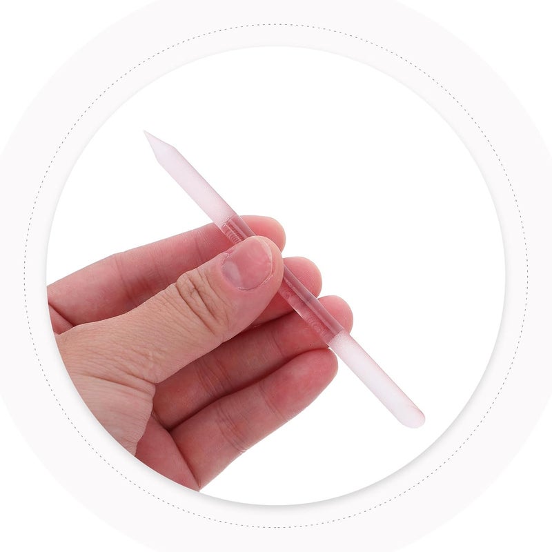 Healeved 4pcs Glass Cuticle Pusher - Glass Cuticle Stick Set - Double Sided Crystal Nail Files - Precision Manicure Pedicure Pusher Tool for Hand Nail Care - Image 4