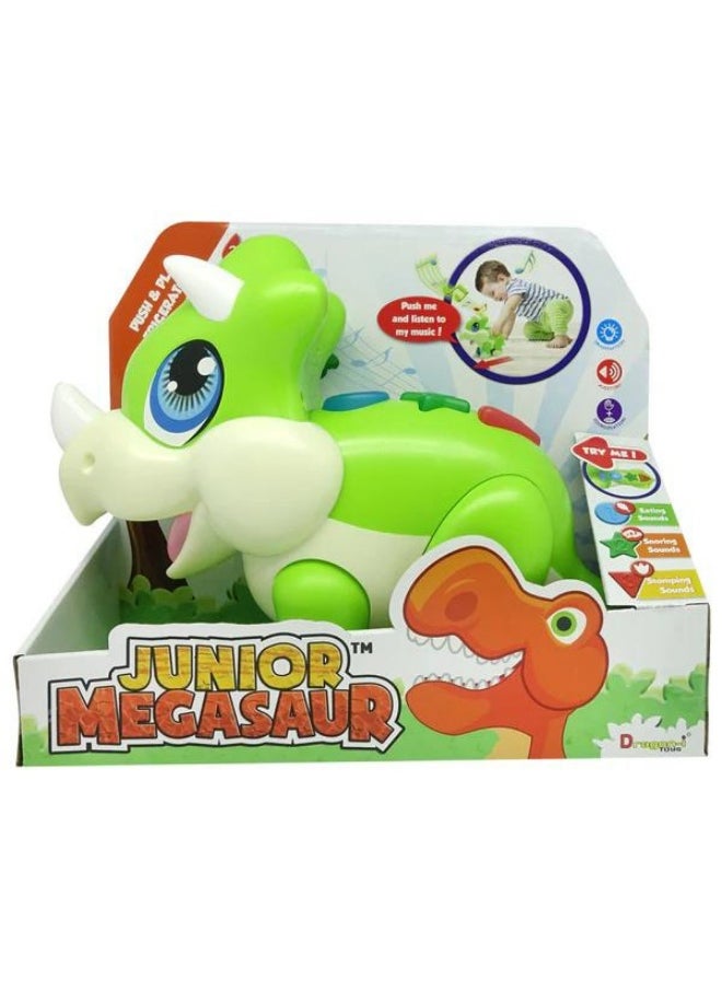 Mad Toys Junior Megasaur Push & Play Sound Green Triceratops Figure - pzsku/ZB1DD608FB31464FB4814Z/45/_/1737464063/09f486c2-c438-4bf9-b677-916de203228f