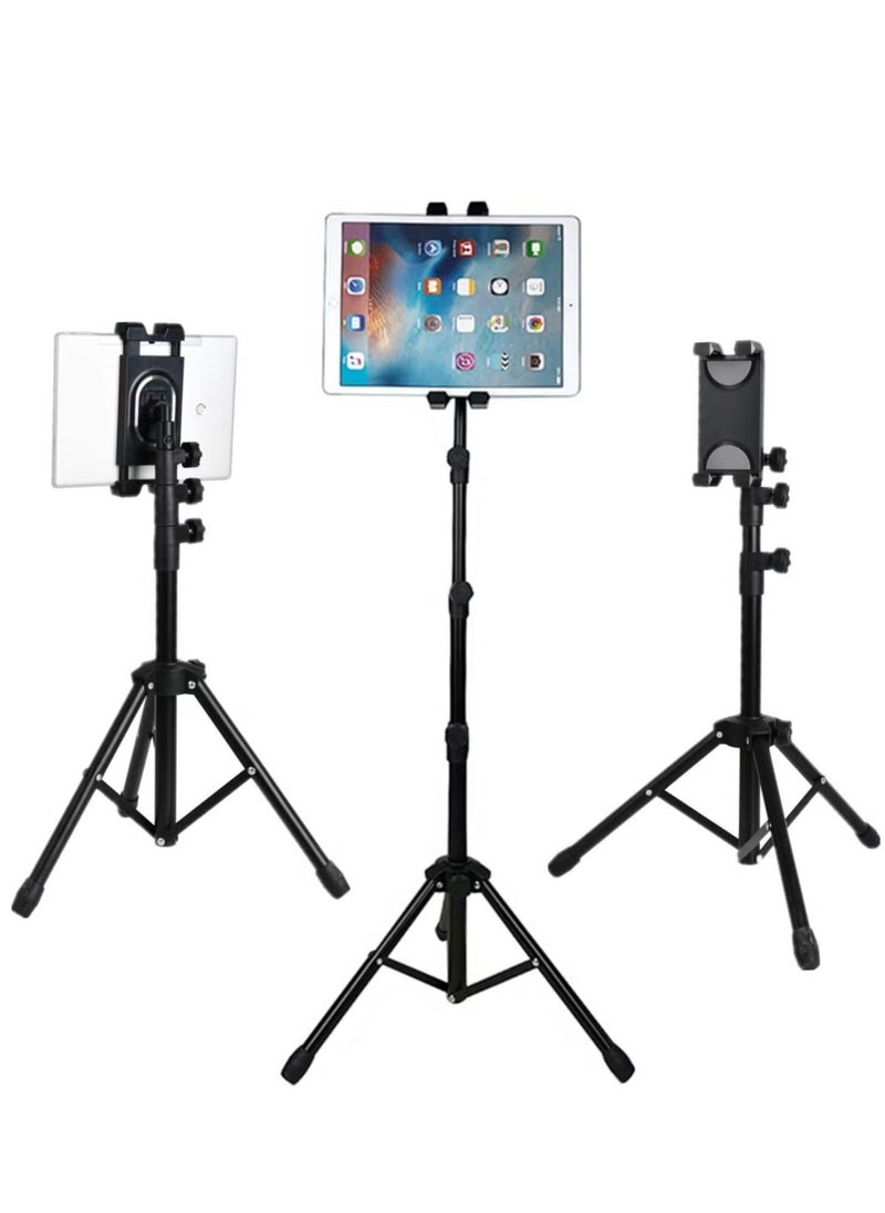 LIXES iPad Tripod Mount Tablet Holder Stand, 360 Adjustable Cradle Bracket Tripod Mount for Apple iPad Pro 12.9, iPad Pro 11, iPad Pro 10.5, iPad Pro 9.7, iPad Air 10.9  - Image 1