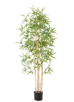 Zvezvia Bamboo Artificial Tree, Faux Bamboo Plant, Real Touch Technology, Artificial Plant with 7 Trunks, Ideal for Home Office Indoor Decoration  - Image 1