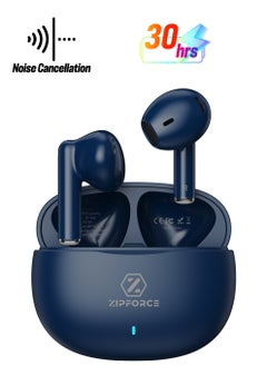 ZIPFORCE True Wireless Earbuds, In-Ear Bluetooth 5.3 Headphones 4-Mics ENC Clear Call, Bluetooth Earbuds Touch Control, IPX6 Waterproof TWS, Light-Weight Earphones  - Image 1