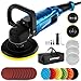 LDHTHOPI Buffer Polisher 1800W 6 inch7 inch Rotary Buffer Polisher Waxer 7503100RPM Car Buffers and Polishers with 6 Variable Speeds for Car Boat Furniture Floor - Image 2