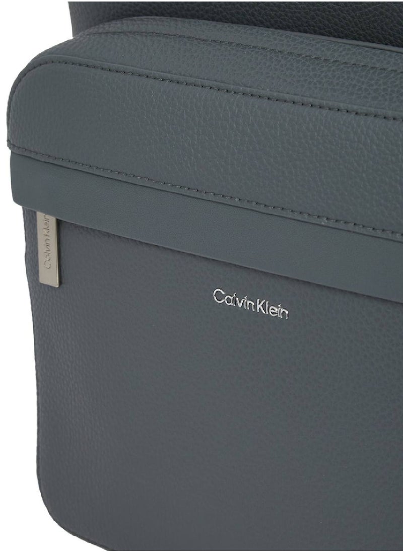 CALVIN KLEIN - Men's Laptop Backpack - Polyester Blend, Grey - Image 1