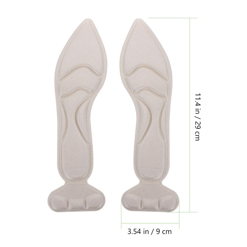 3D Thickened Sponge Massage Insoles 2 Pairs Breathable Shoe Cushions Heel Support. - Image 3