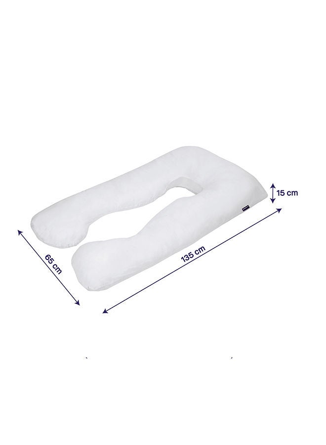 Clevamama Therapeutic Body And Bump Maternity Pillow White - Image 3