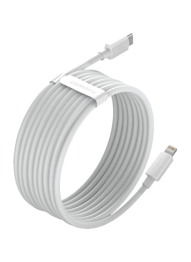 NIBEMINENT - (2PCS/Set) USB C to Lightning Cable-Fast Charging, 1.5 Meter Power Delivery iPhone Cable 20W Compatible for 13/12/11/X/XR/XS Max White - Image 1