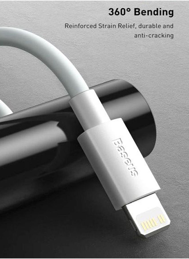 NIBEMINENT - (2PCS/Set) USB C to Lightning Cable-Fast Charging, 1.5 Meter Power Delivery iPhone Cable 20W Compatible for 13/12/11/X/XR/XS Max White - Image 1