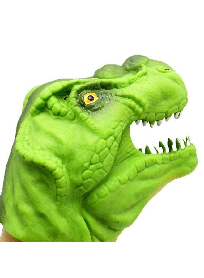 الدمى اليدوية الديناصور الممتدة - ألعاب T-Rex الواقعية ، الخضراء ، رائعة للأطفال في الأعمار 3 + ، رواية القصص ، حفلة الدمى الديناصور ، الفصول الدراسية ، وقت الحمام ، الداخلي والخارج - Image 2