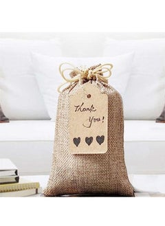 Ocean 25Pcs Premium Burlap Gift Bags With Drawstring And Gift Tags  - Image 3