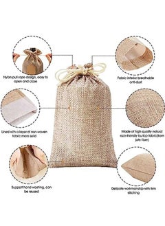 Ocean 25Pcs Premium Burlap Gift Bags With Drawstring And Gift Tags  - Image 2