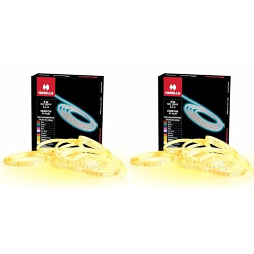 HAVELLS Flexion 5M LED Rope Light 96DSTRIP 3000K IP65 5M - Outdoor Lights Waterproof for Balcony Decoration,Home Decor & Interior Decoration (Pack of 2) - Image 1