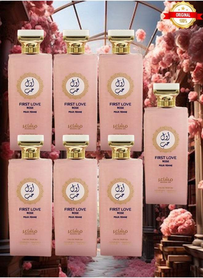 فيرست 7 قطع عطر فيرست لاف روز 100 مل  - Image 1