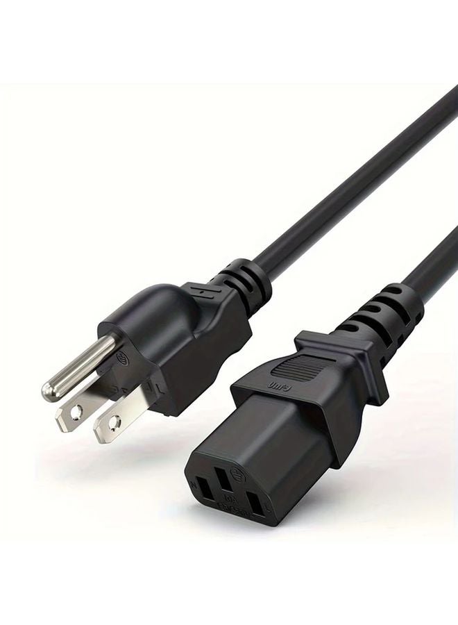 Universal Power Cord 3 6M C13 To NEMA 5 15P 18AWG SJTW Flame Retardant For PC Monitor TV - Image 4