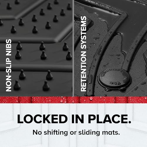 WeatherTech FloorLiner HP Custom Fit Floor Mats for Genesis GV70-1st & 2nd Row (441697-1-2IM), Black - Image 4