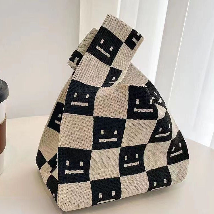 Japanese And Korean Style Vest Bag, Casual Knitted Handbag, Handbag, Handbag, Bag Labeling - Image 5