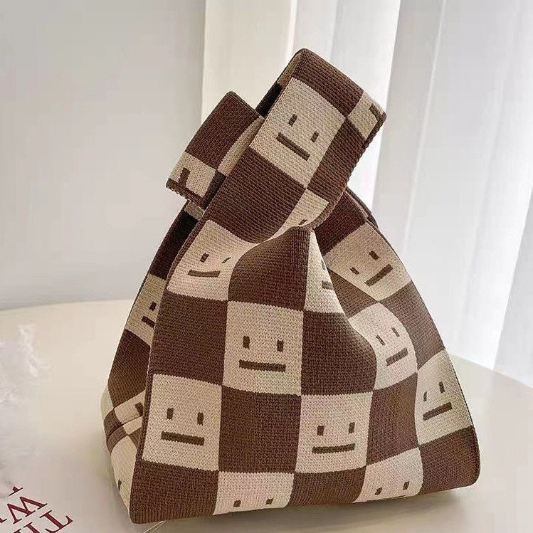 Japanese And Korean Style Vest Bag, Casual Knitted Handbag, Handbag, Handbag, Bag Labeling - Image 4