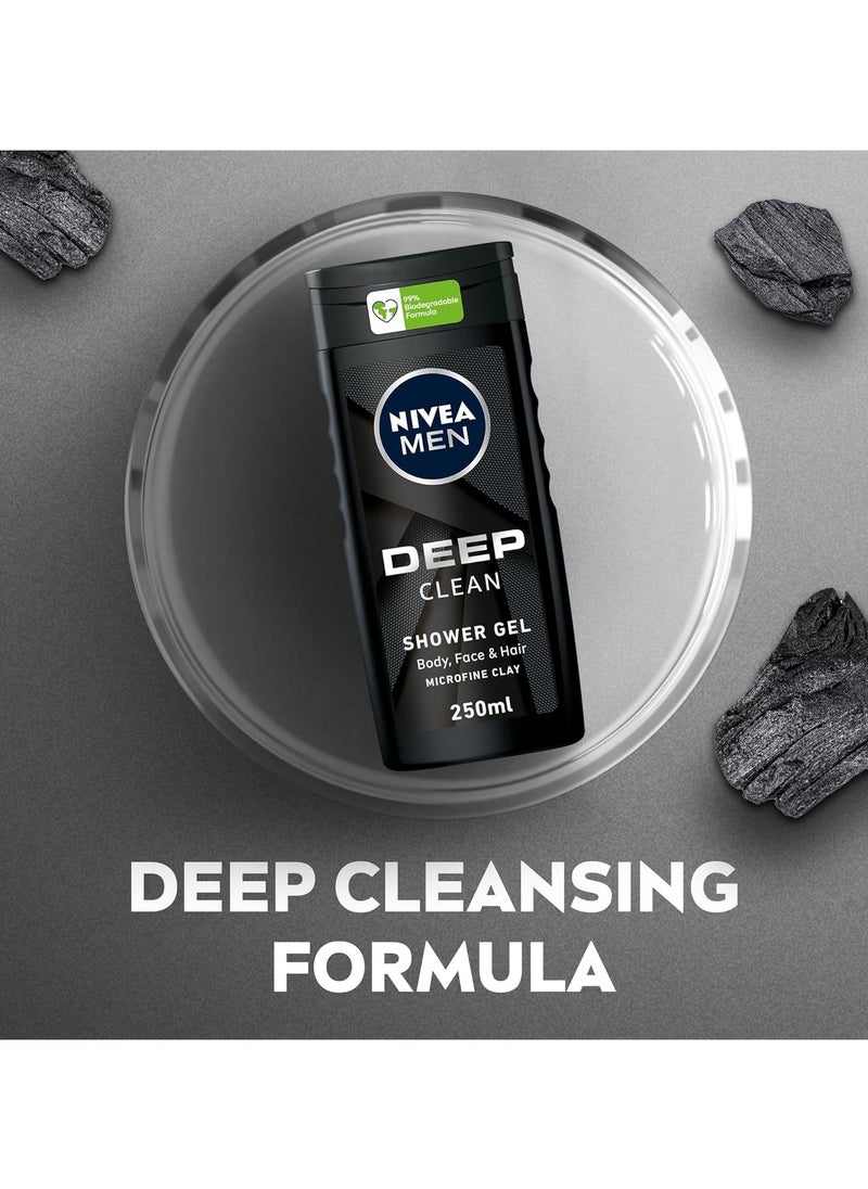 Nivea Shower Gel Body Wash Cleansing deep Micro Fine clay 250ml  - Image 2