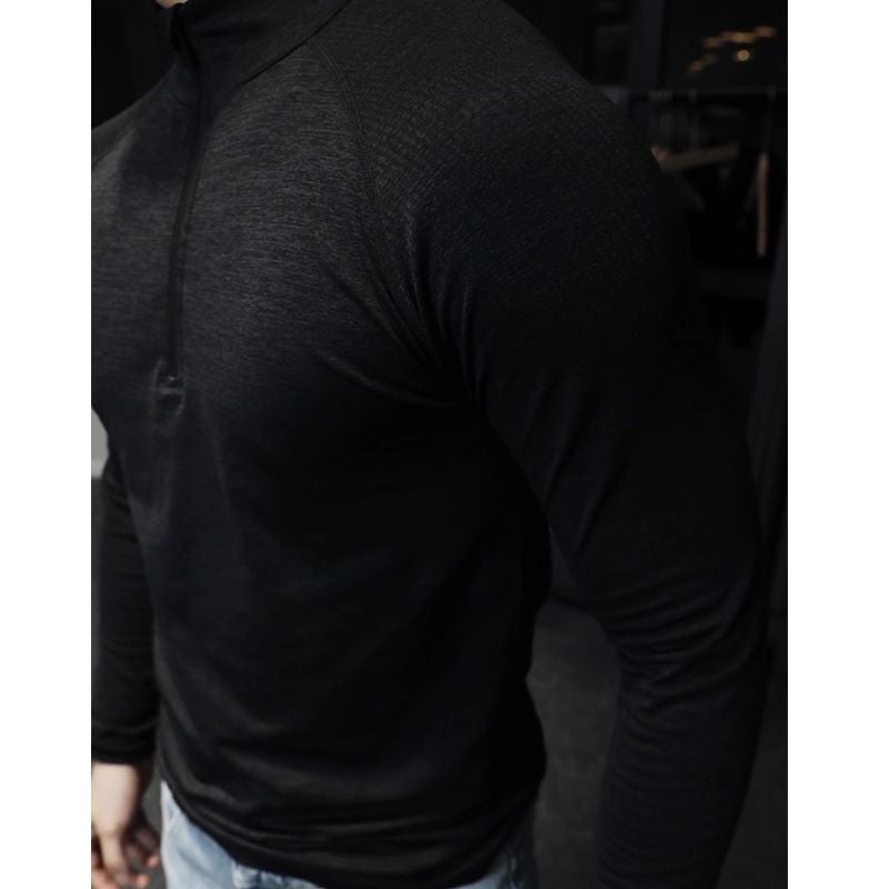 Gtal American Seamless Jacquard Zipper Long Sleeve Training Fitness Outdoor Strong Top Sports Quick-Drying Slim T-Shirt - Image 4