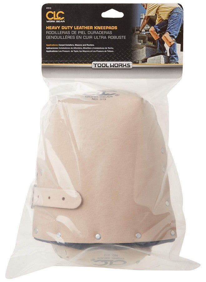 Custom Leathercraft CLC Custom Leathercraft 313 Heavy Duty Leather Kneepads, Double Thick Lining, Tan - Image 1