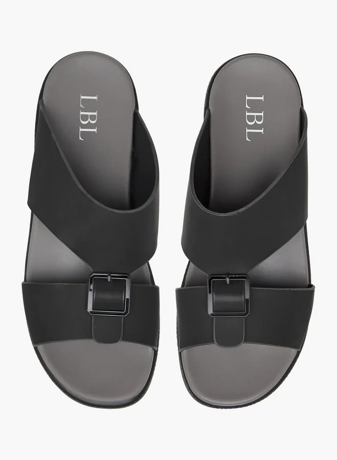 ال بي ال من شو اكسبرس Men Buckle Accent Slip-On Sandals