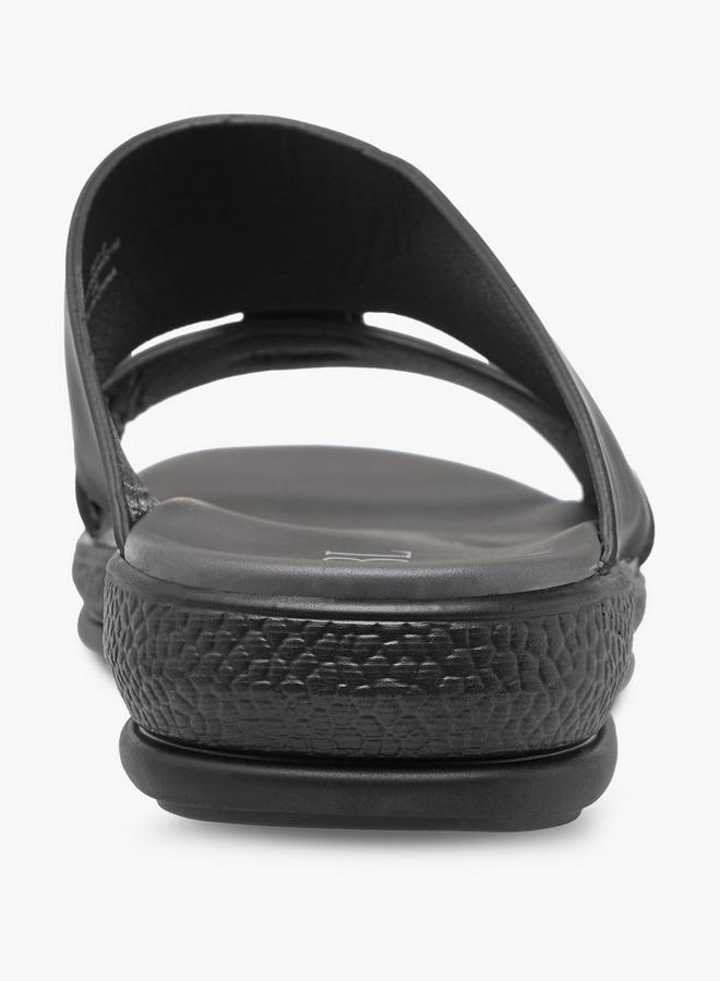 LBL by Shoexpress Buckle Accent Slip-On Sandals - Image 4