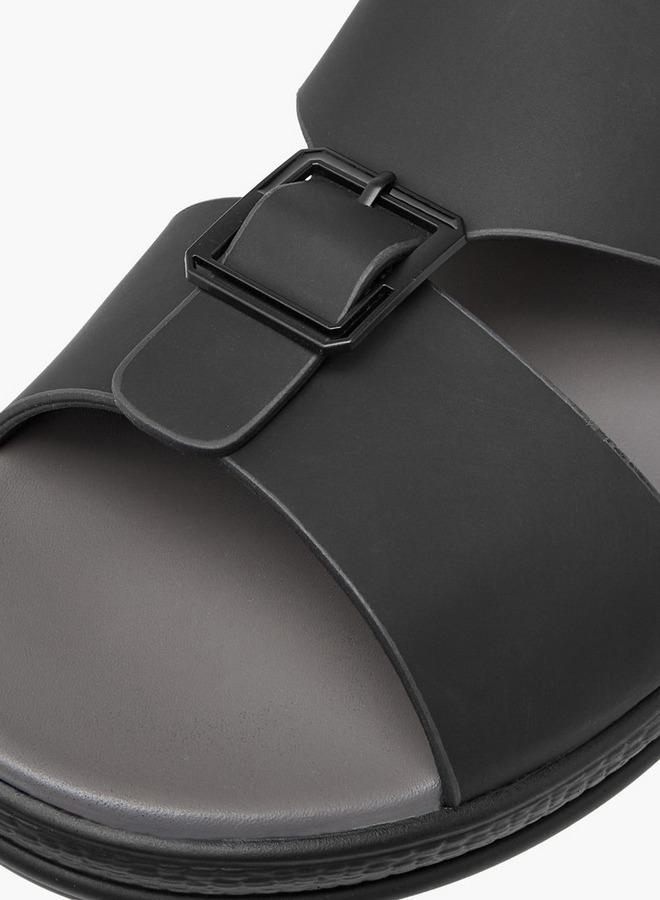 LBL by Shoexpress Buckle Accent Slip-On Sandals - Image 5