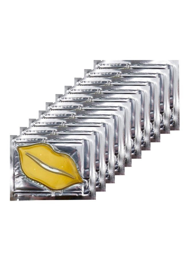 Adofect 30 Pieces Collagen Crystal Gold Lip Care Gel Masks, Collagen Crystal Lip Pads Greate for Moisturizing Lip, Remove Dead Skin, Anti Chapped & Anti-Aging and Plump Your Lips, Yellow Gold - Image 1