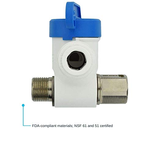 John Guest Speedfit 3/8 x 3/8 x 3/8 Inch Angle Stop Adapter Valve, Push to Connect Plastic Plumbing Fitting, ASVPP2LF - Image 2
