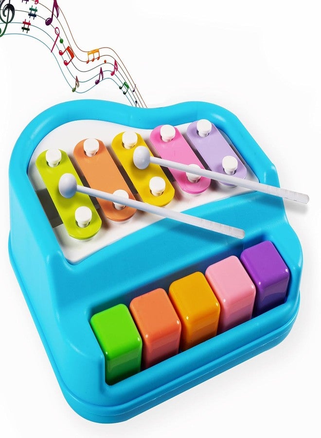 SUPRO 2 in 1 Musical Xylophone and Mini Piano for Kids - Educational Musical Instruments Toy Set for Babies Non-Battery- Assorted Color - Image 1