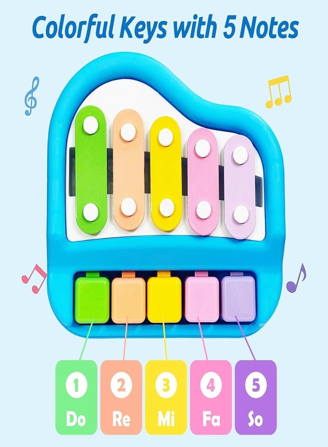 SUPRO 2 in 1 Musical Xylophone and Mini Piano for Kids - Educational Musical Instruments Toy Set for Babies Non-Battery- Assorted Color - Image 3