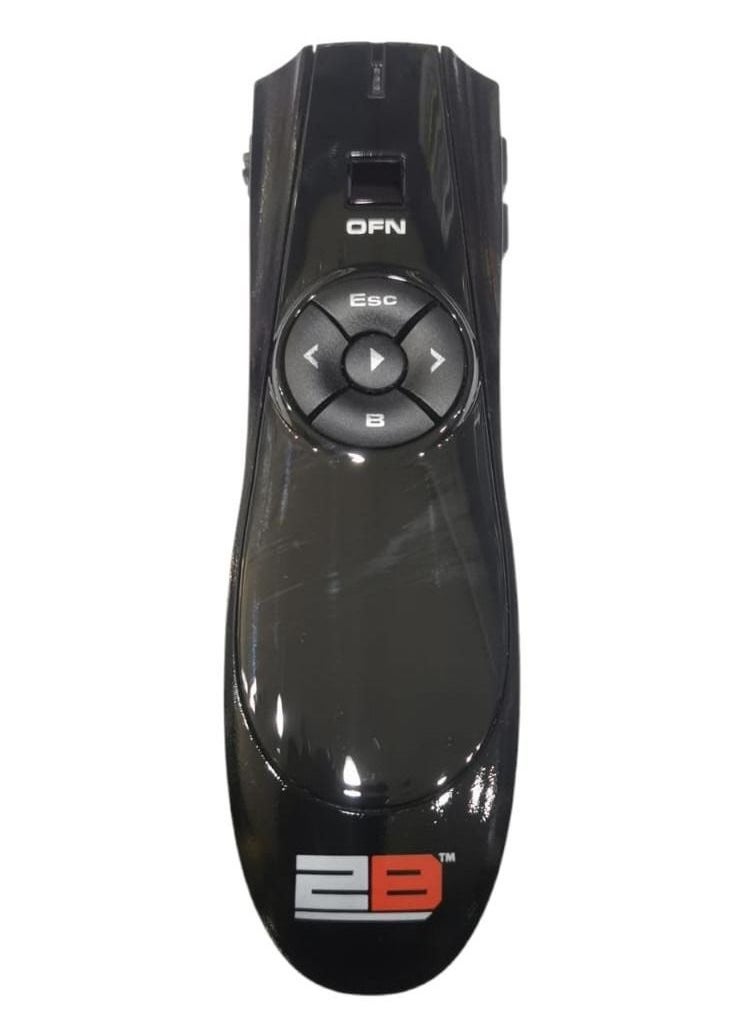 2B 2B Wireless Presenter with OFN CLICK AND Brilliant red leaser pointer 20 meters effective operation range  (MO887) – Black  - Image 1