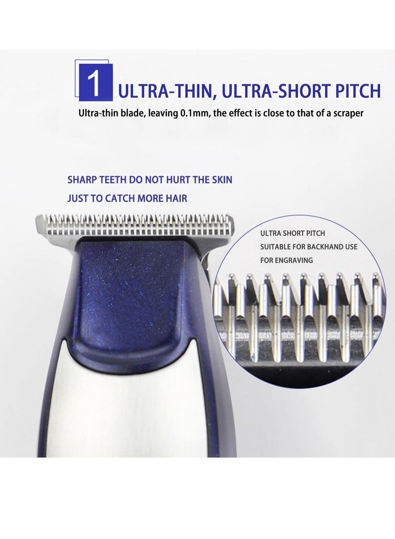 مقص شعر ذاتي للرجال قابل للشحن ومقاوم للماء مع شفرات من الفولاذ المقاوم للصدأ - Image 2