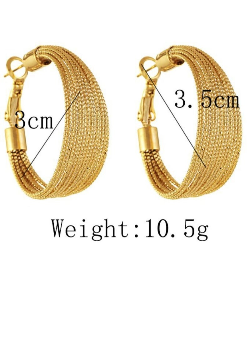 أقراط دائرية فاخرة أنيقة - Image 4