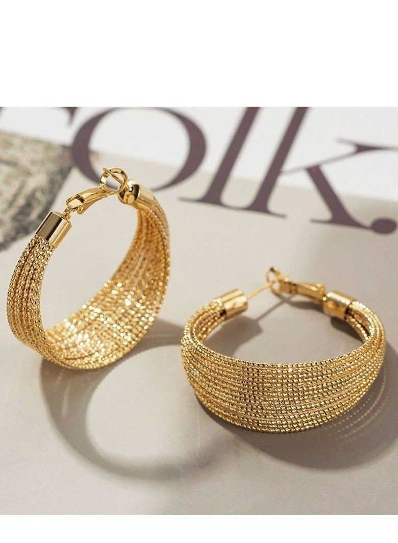 أقراط دائرية فاخرة أنيقة - Image 2