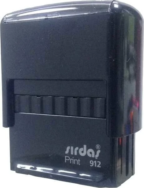 Sırdaş 912 Stamp Black machine Black Felt with "REVIEWED" text