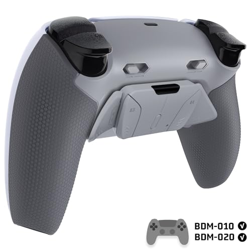 eXtremeRate RISE4 Plus MAX Back Paddles Kit with Clicky Trigger Stops & Rubberized Grip for PS5 Controller BDM-010 020, Remappable Back Buttons Kit for PS5 Controller - New Hope Gray - NO Controller - Image 4