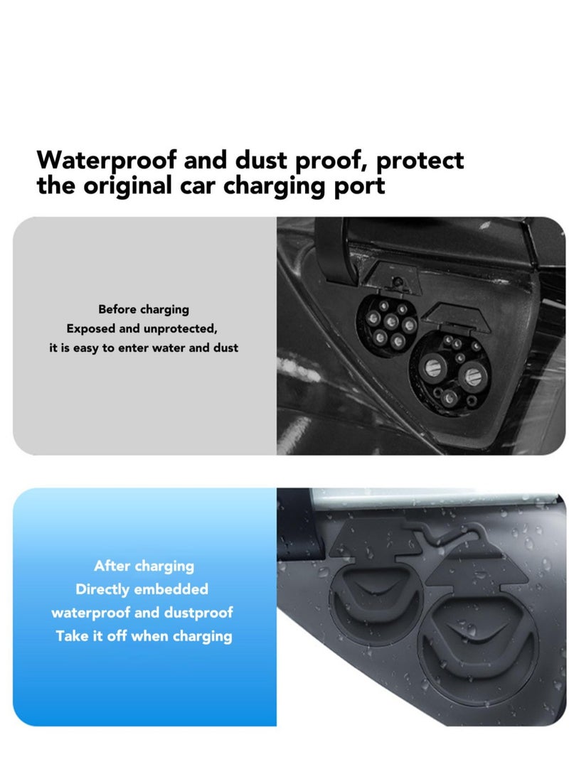 Excefore Charging Port Protective Cover for Tesla Model 3/Y, Waterproof Charging Port Cover, Soft and Durable Silicone Material, Suitable for Model 3 Y  - Image 3