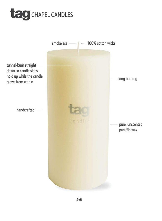 tag Chapel Basic Votive White Unscented Paraffin Wax Candles Set of 6 Burn Time 5 Hours Votive White - Image 4