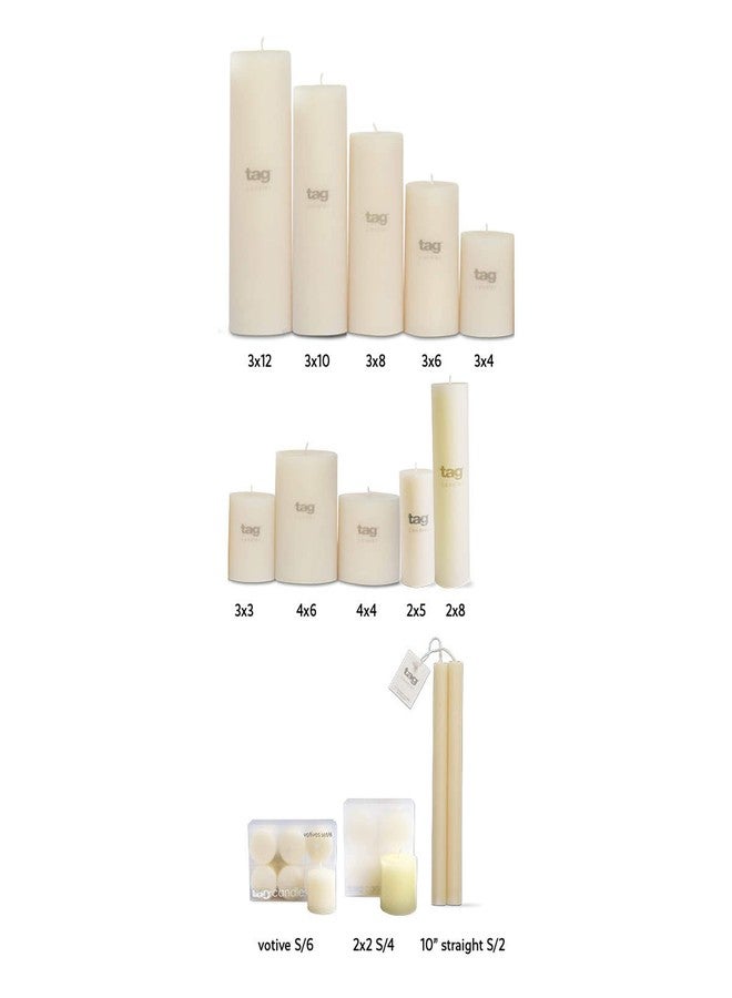 tag Chapel Basic Votive White Unscented Paraffin Wax Candles Set of 6 Burn Time 5 Hours Votive White - Image 5