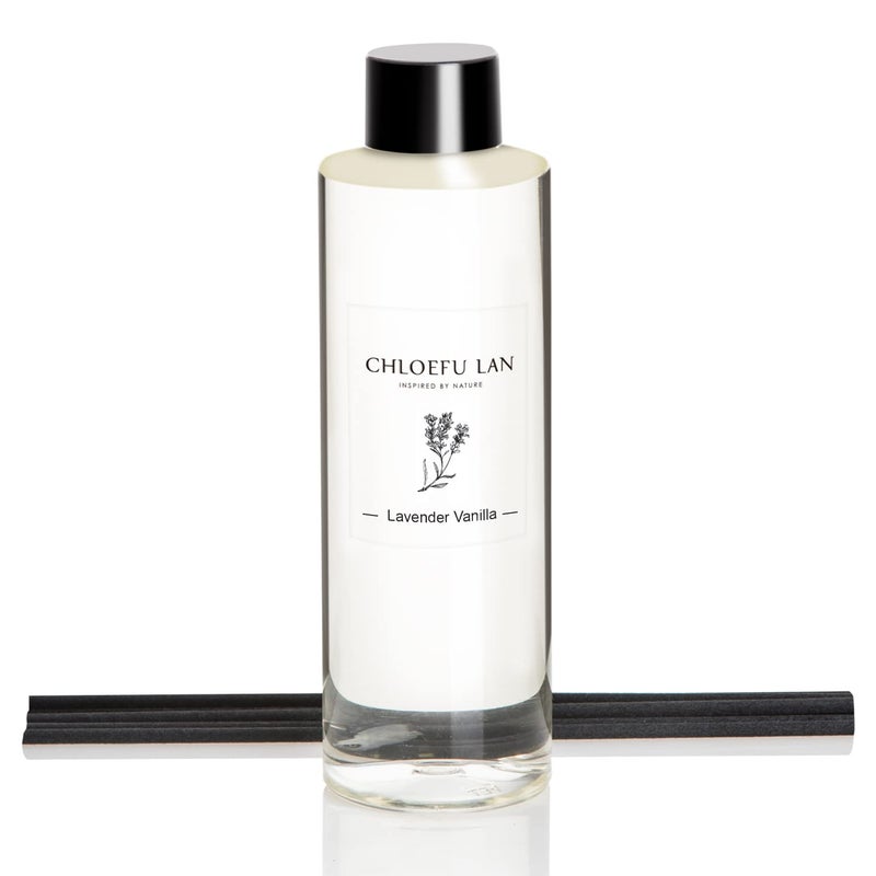 شلوفو لان معطر لافندر أحمر إعادة تعبئة 200 مل676 أونصة سائلة زيت عطري طبيعي برائحة اللافندر الأفضل للعلاج بالروائح والسبا والمنزل 0 كحول طازج يدوم طويلاً مجموعة مجانية من أعواد المعطر