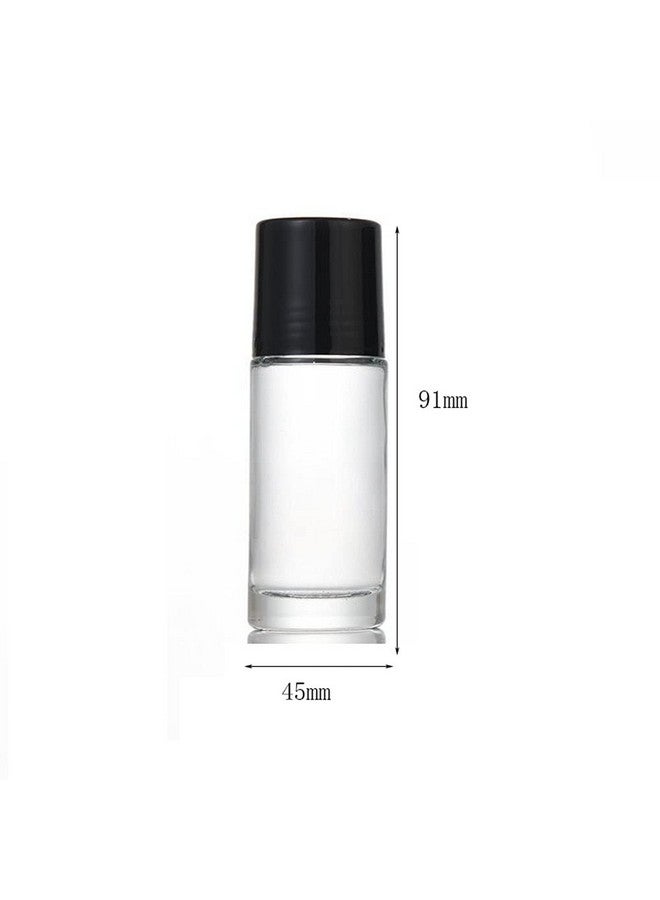 ConStore 2 Pcs 50Ml/1.7Oz Glass Deodorant Roller Bottle Empty Roll On Bottles Deodorant Containers Diy Rollerball Bottles For Sunscreen Moisturizer Cosmetics - Image 4