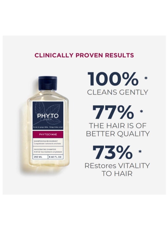 Phyto Paris PHYTOCYANE Invigorating Shampoo 250ml - Boosts Hair Strength & Volume - Image 2
