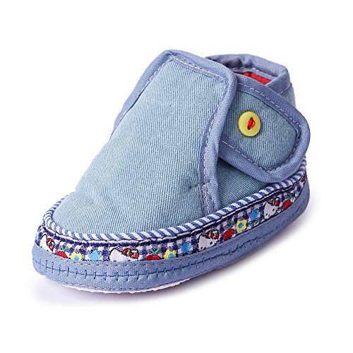 INSTABUYZ Baby Shoes 6-9 Months Blue, Unisex Infant First Walker Footwear, Soft Sole Anti Slip Newborn Shoes, Lightweight Comfortable Prewalker Booties for Boys Girls - Image 2