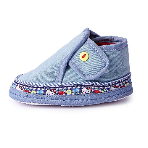 INSTABUYZ Baby Shoes 6-9 Months Blue, Unisex Infant First Walker Footwear, Soft Sole Anti Slip Newborn Shoes, Lightweight Comfortable Prewalker Booties for Boys Girls - Image 4