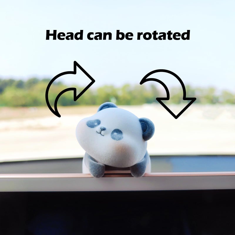 Motaney Cute Furry Animal Rear View Mirror Accessories  Car Dashboard Ornament Center Screen Decoration Rearview Mirror Charm  Car Accessories Interior Decor For Women/Men - Image 3