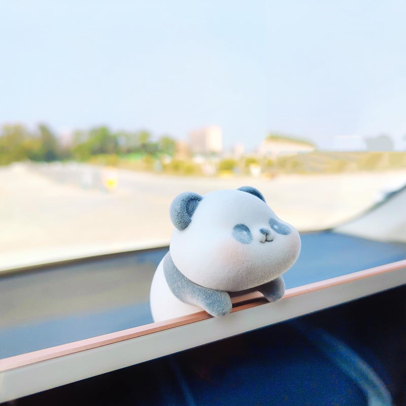 Motaney Cute Furry Animal Rear View Mirror Accessories  Car Dashboard Ornament Center Screen Decoration Rearview Mirror Charm  Car Accessories Interior Decor For Women/Men - Image 2