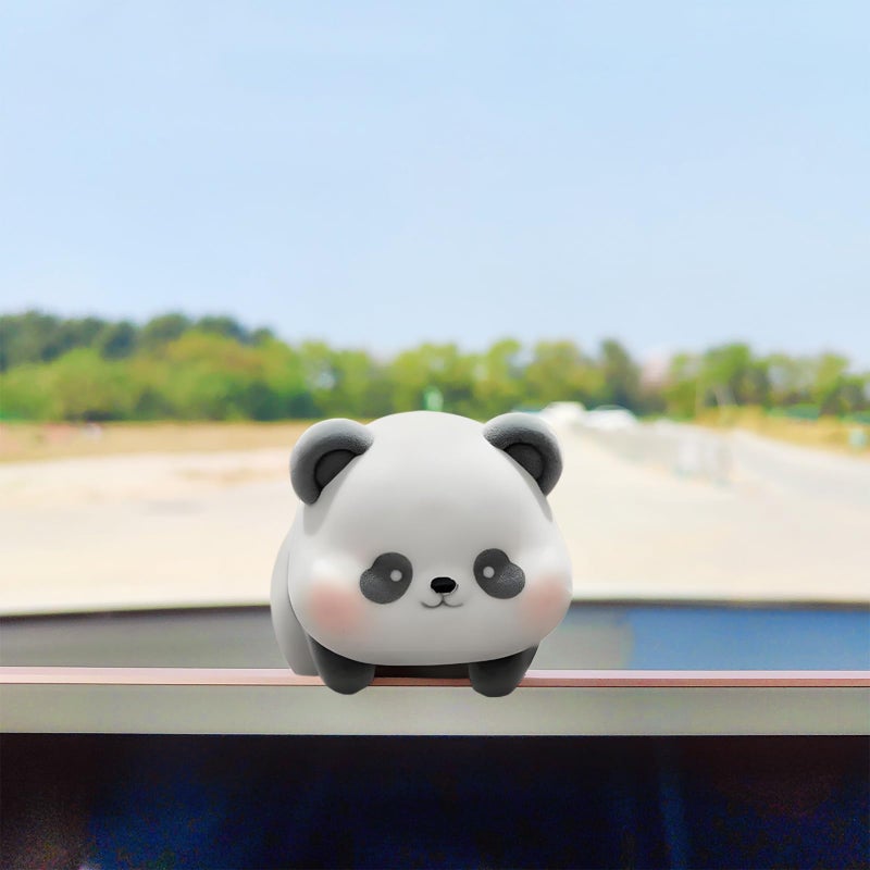 Motaney Cute Furry Animal Rear View Mirror Accessories  Car Dashboard Ornament Center Screen Decoration Rearview Mirror Charm  Car Accessories Interior Decor For Women/Men - Image 1