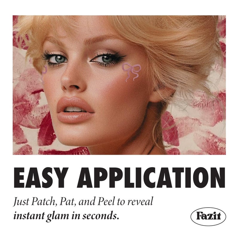 Fazit Makeup Patches - Cupid's Bow Speckles - Glow Up Make-Up Patches - Cute Glitter Makeup Accessories for Women - Cosmetic Glitter for Face - Image 3