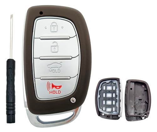 AYGUCEKE Replacement Key Fob Shell Cover fit for Hyundai Sonata Santa Fe Tucson Keyless Entry Key Fob 4 Buttons - Image 1