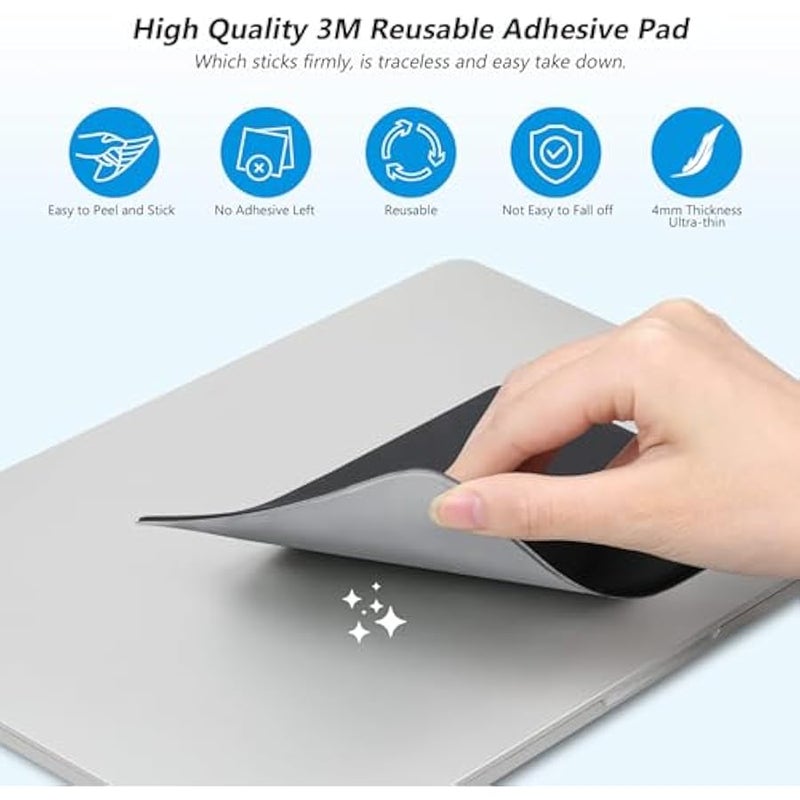 لاكدو حافظة قرص صلب محمولة للابتوب، 2 جيب لاصق مع لاصق قابل لاعادة الاستخدام، لسيجيت 2.5 انش، دبليو دي، توشيبا، لاسي، حافظة حمل الاقراص الصلبة الخارجية المحمولة HDD SSD - اسود - Image 4